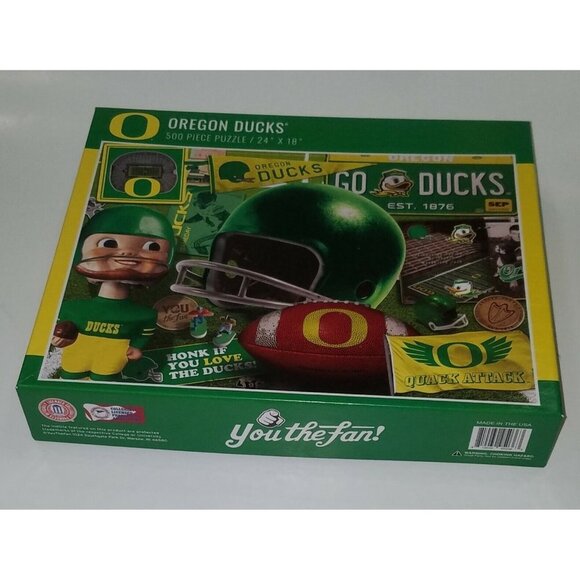 2 University of Oregon Ducks Football Jigsaw Puzzle Lot 350 500 Pieces Complete - Picture 3 of 13